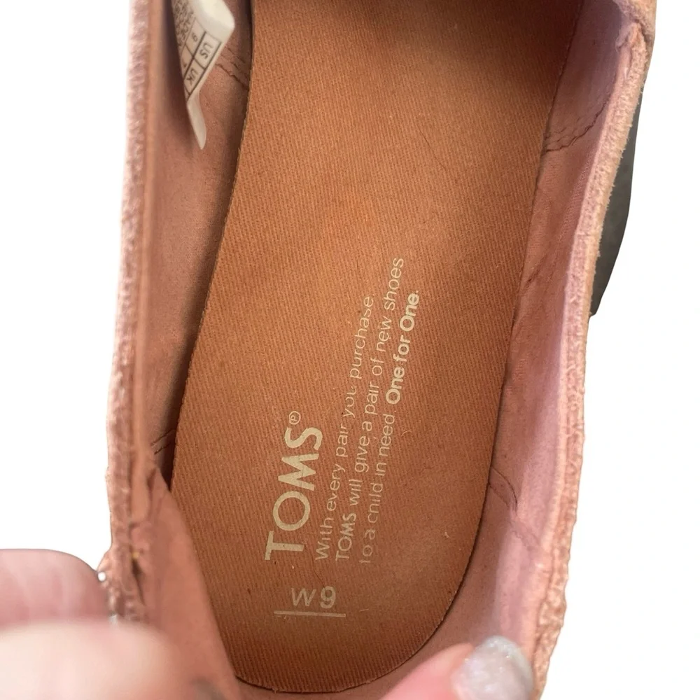 Toms Pink Suede Espadrilles